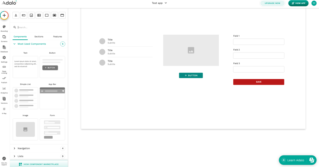 Adalo’s UI components 2