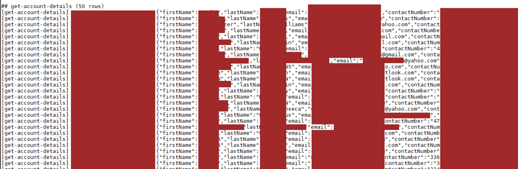 Sample of the leaked Brihtspeed data