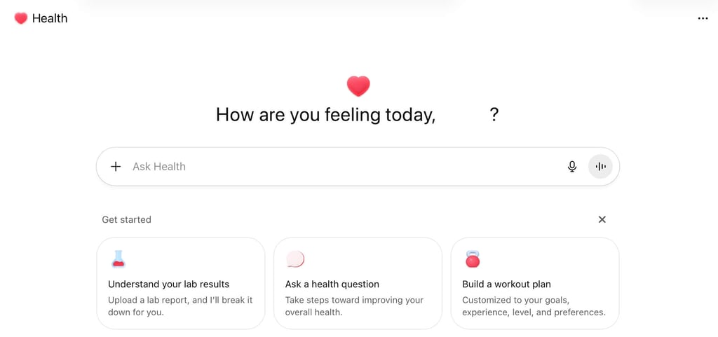 chatgpt health interface