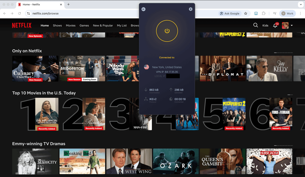 cyberghost streaming netflix us