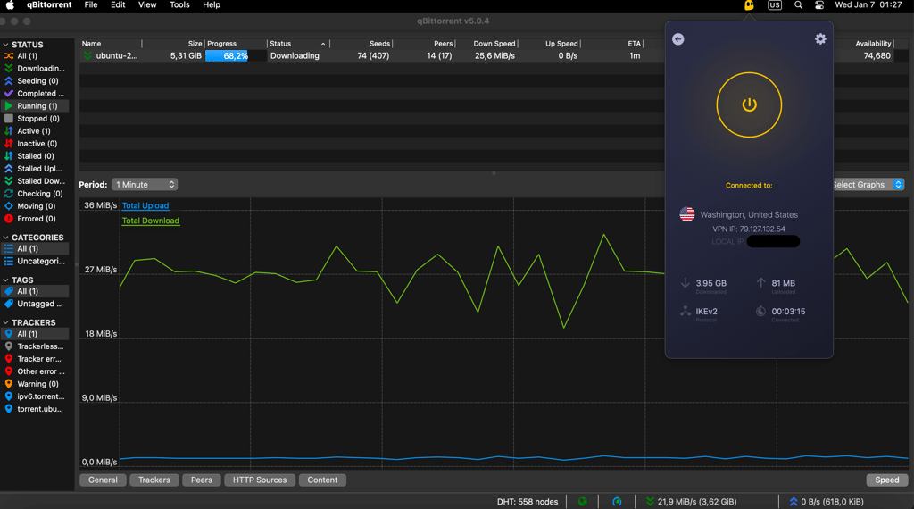 cyberghost torrent result