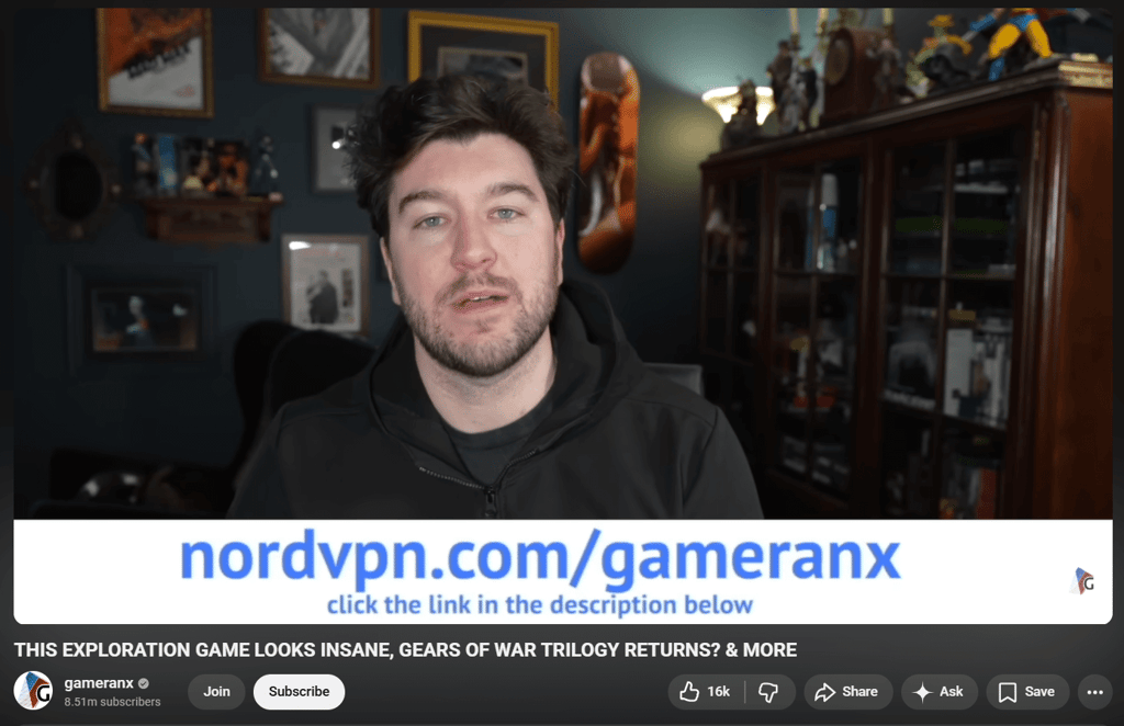 NordVPN link on Gameranx channel