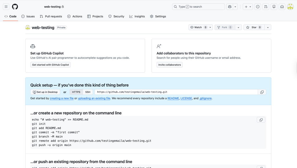 GitHub Pages web testing interface