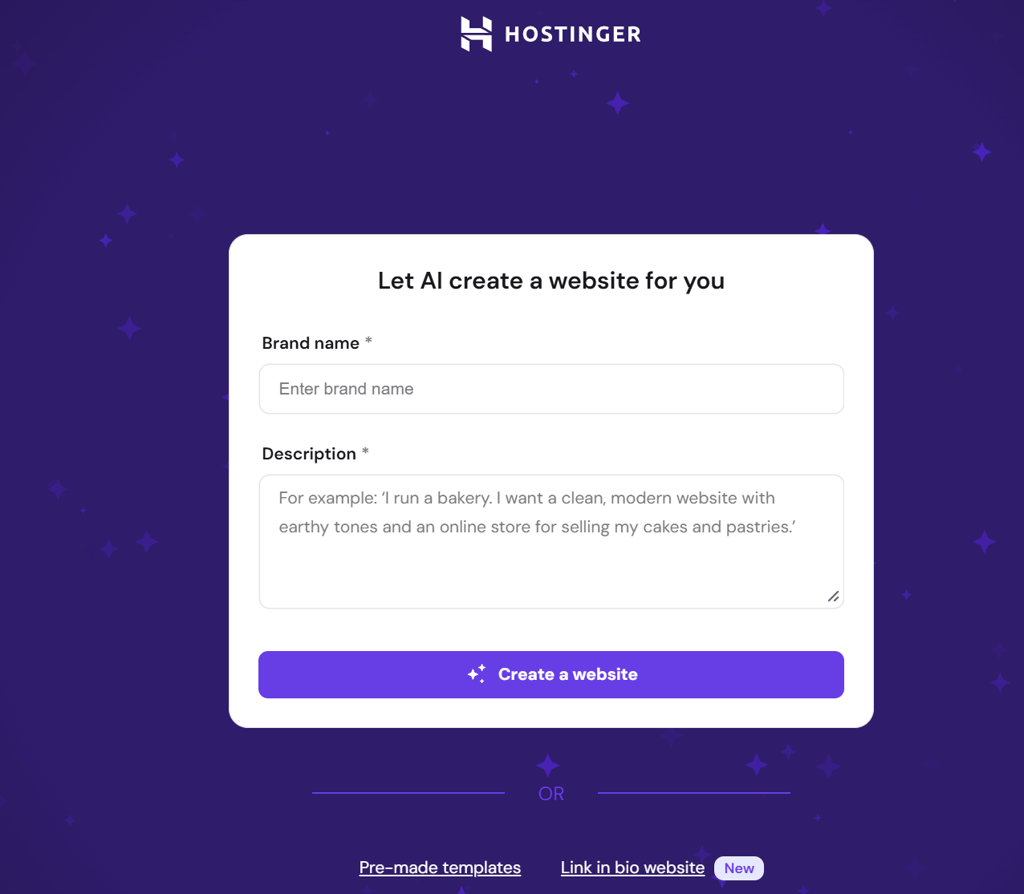 Hostinger onboarding setup
