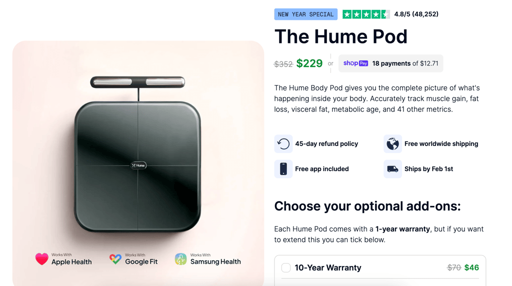hume pod feb price