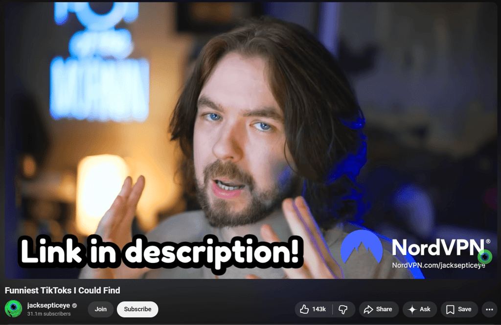 jacksepticeye NordVPN promo code