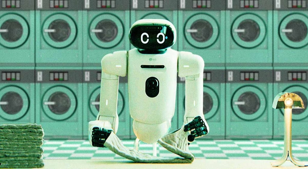 LG robot that folds laundry