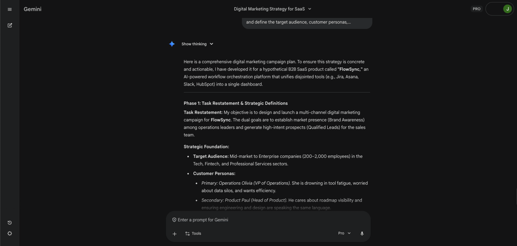 Gemini 3 Pro output for multi-step prompt – comprehensive and detailed