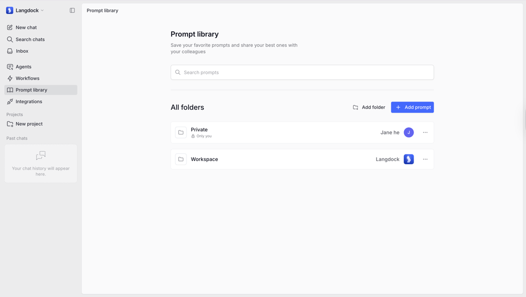 Langdock’s prompt library