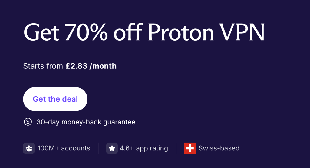 Proton VPN deal uk Jan 2026