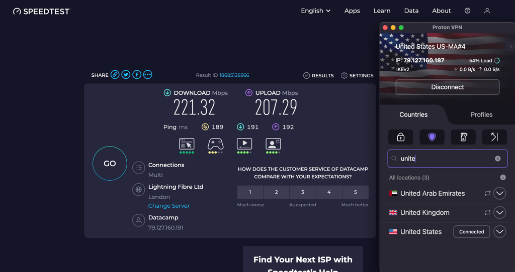 protonvpn speedtest 2026