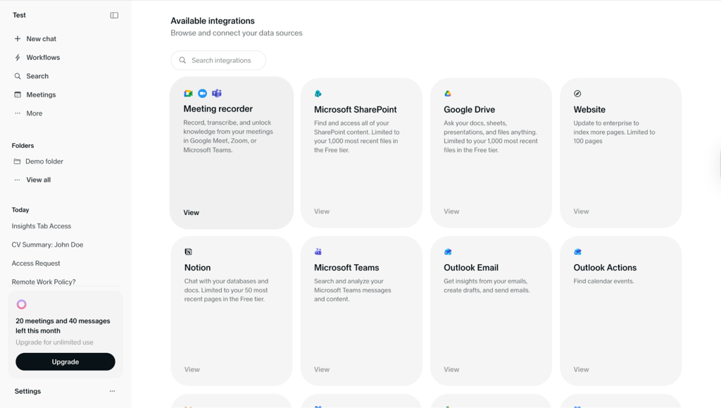 sana ai integrations