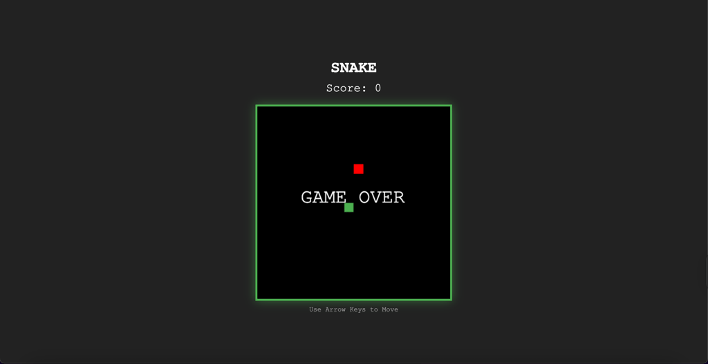 Buggy snake game written by Gemini 3 Pro from the first prompt