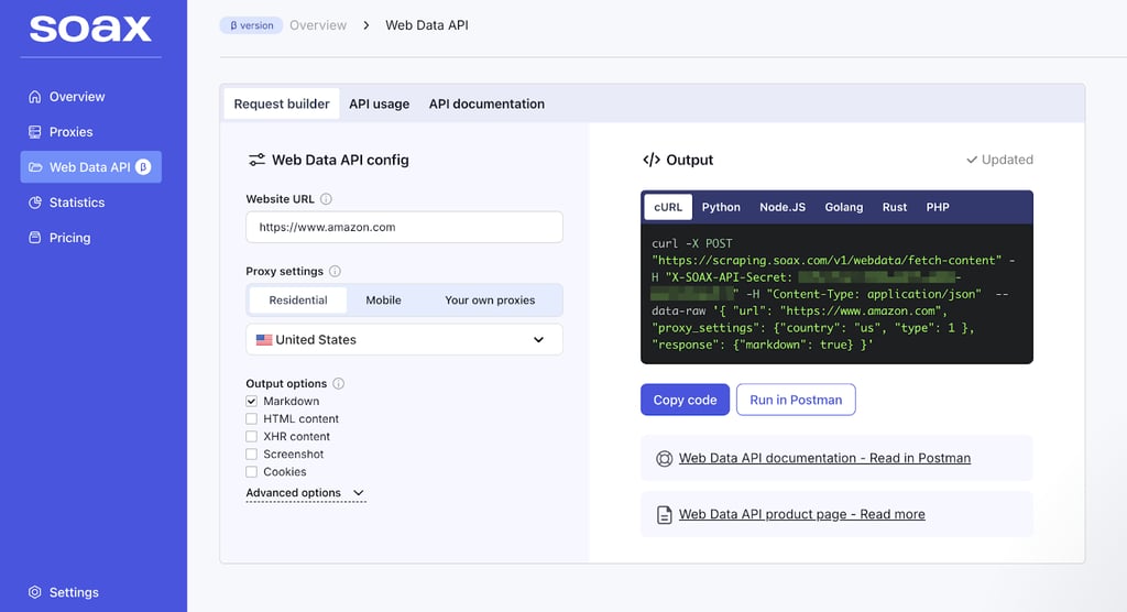 soax-web-data-api-configuration-section