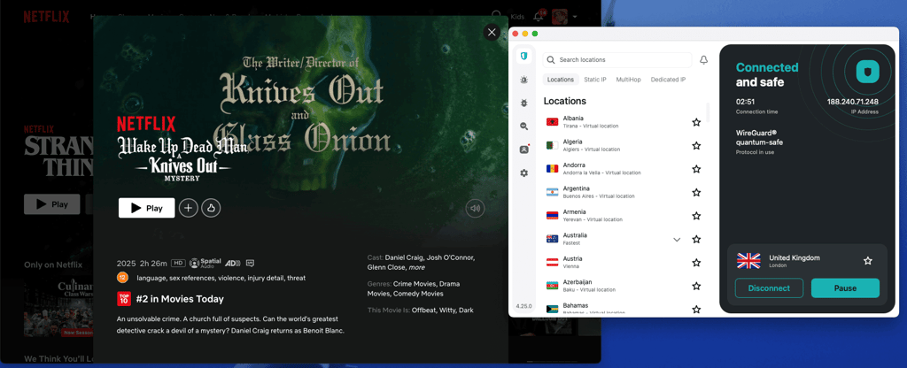 Penstriman Netflix dengan Surfshark VPN 2026