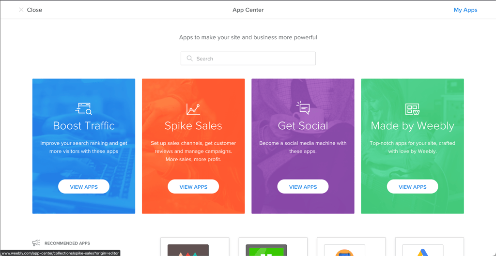 Weebly App Center