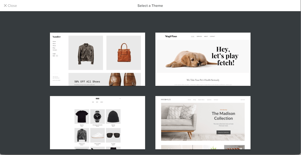 Weebly templates