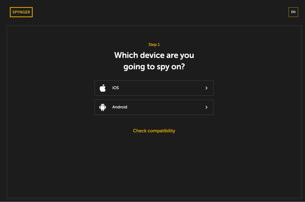 Choose the operating system of the device you want to monitor