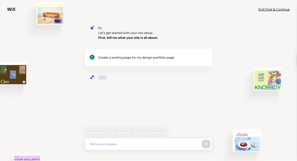 Creating a landing page with Wix