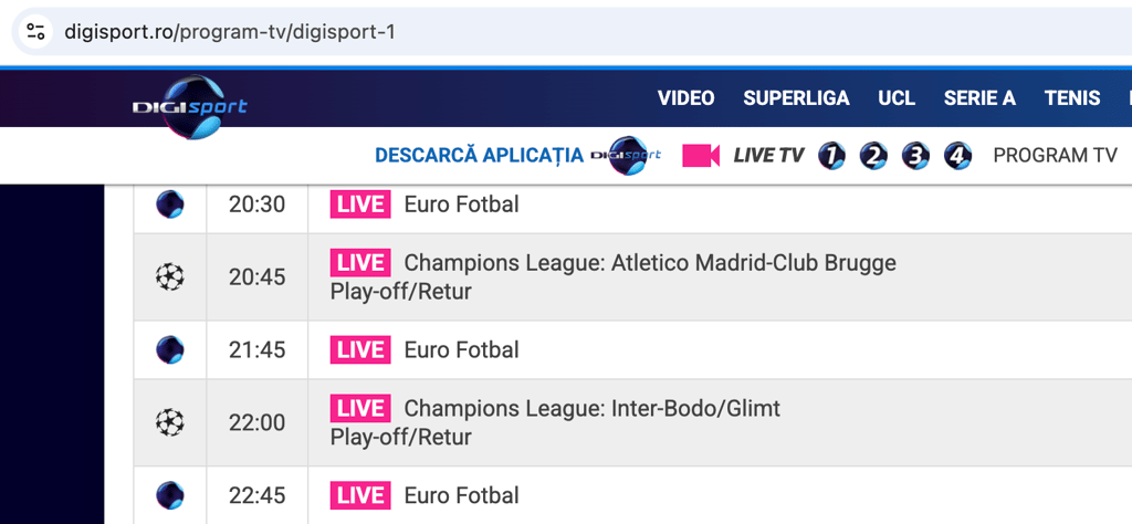 Inter vs Bodø/Glimt (Digi Sport 1)