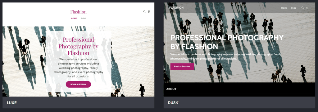 GoDaddy website builder templates option 1