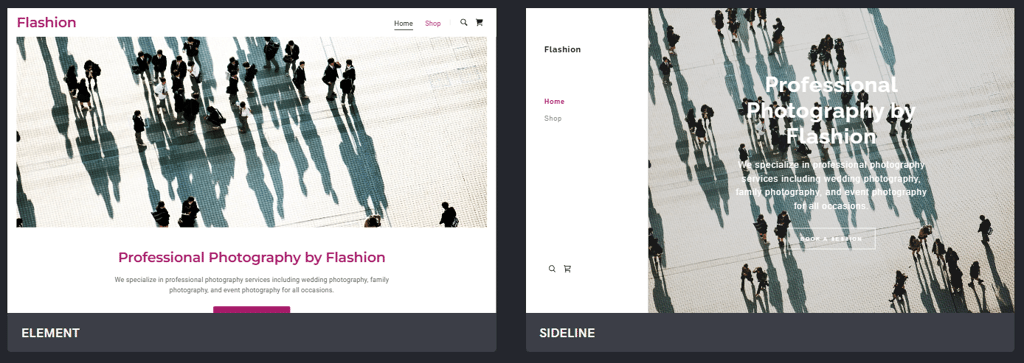 GoDaddy website builder templates option 2