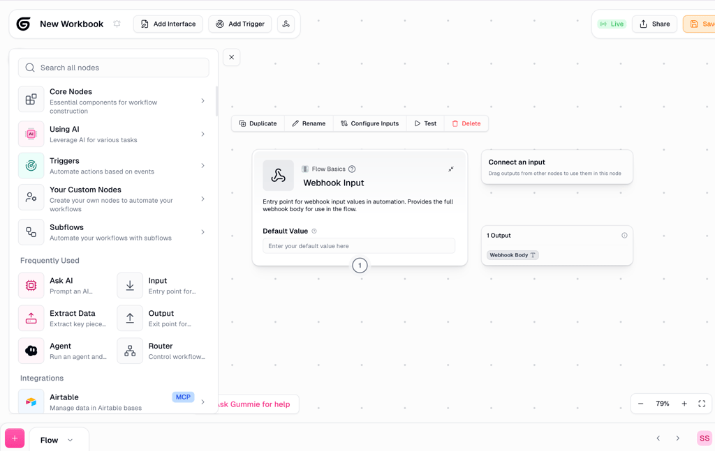 Gumloop webhook setups