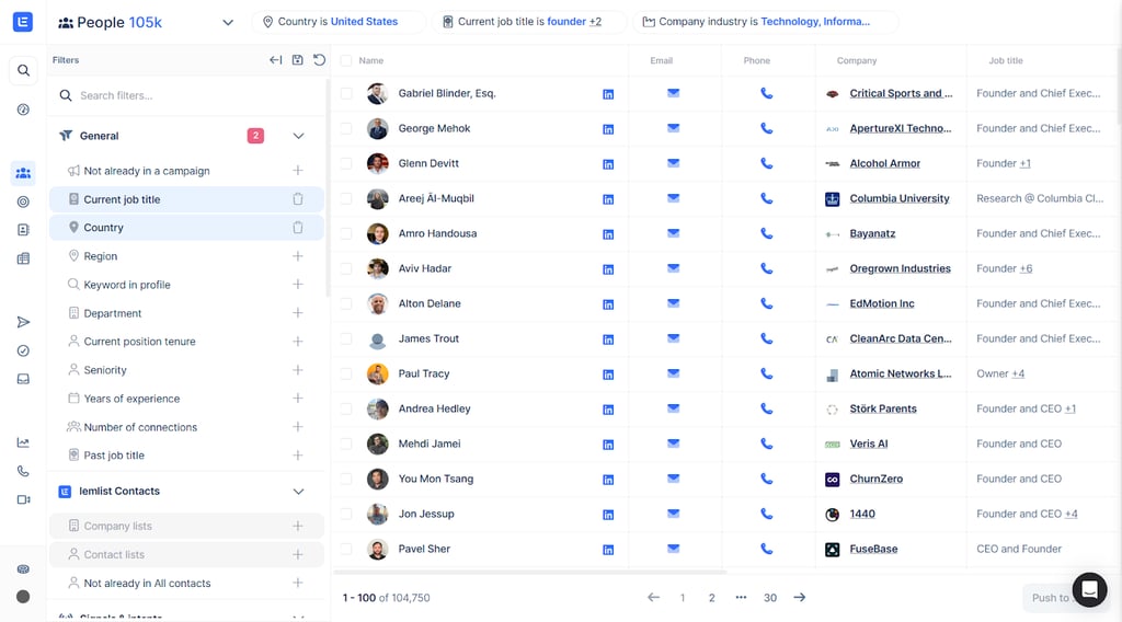 Lemlist interface