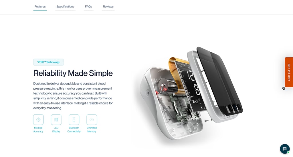 Screenshot from Oxiline's official site showing the Pressure X Pro