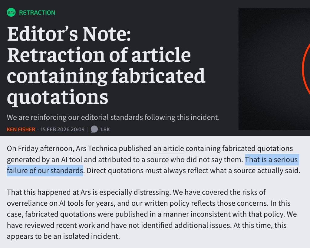 ars technica retraction