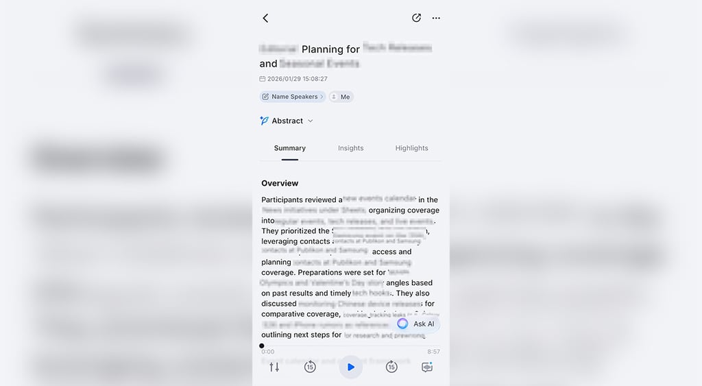 Comulytic AI note taker notes