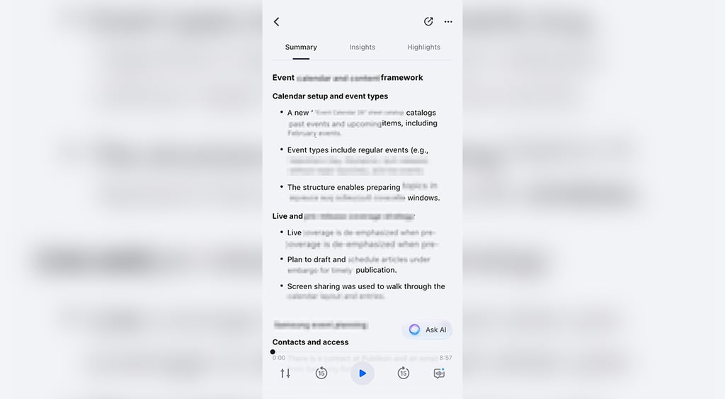Comulytic AI note taker summary