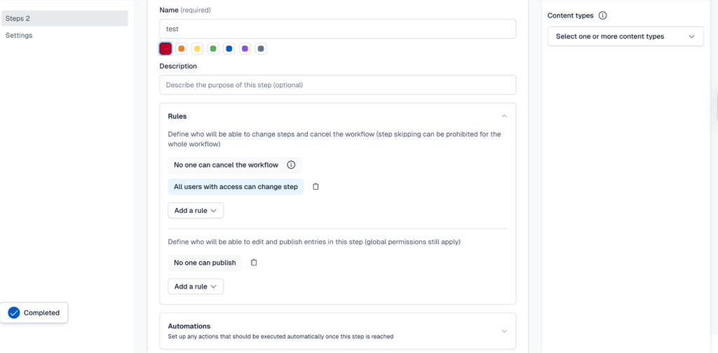 Contentful collaboration and governance tools
