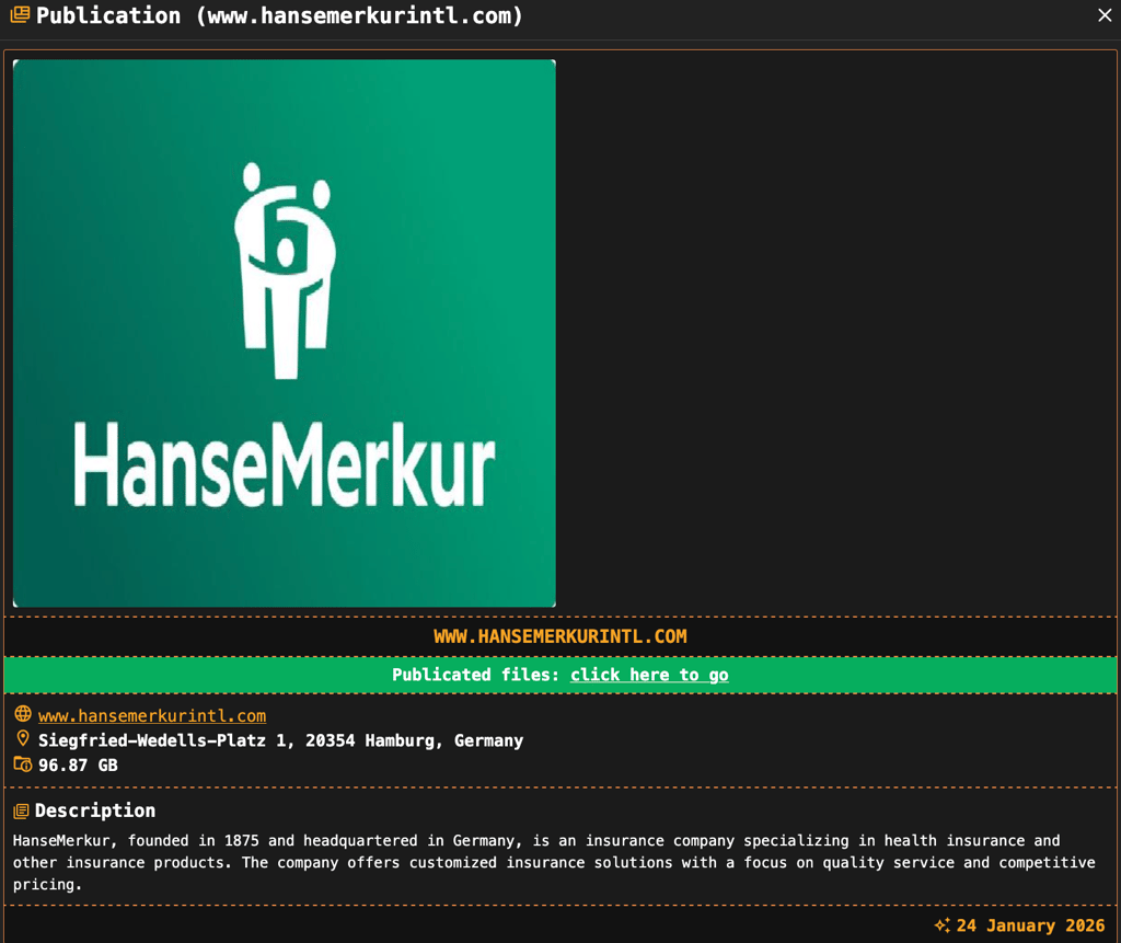 HanseMerkur ransomware attack