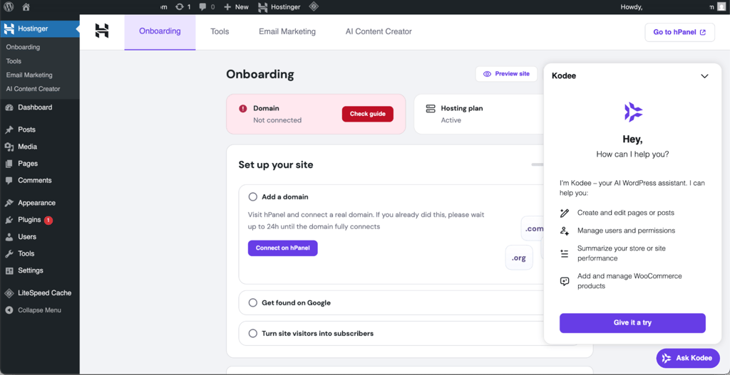 hostinger-websitecreation