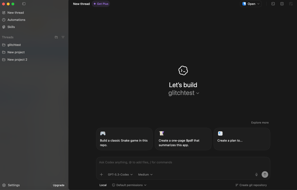 OpenAI Codex interface new