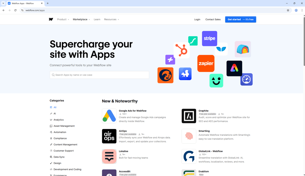 Integrate useful apps on Webflow