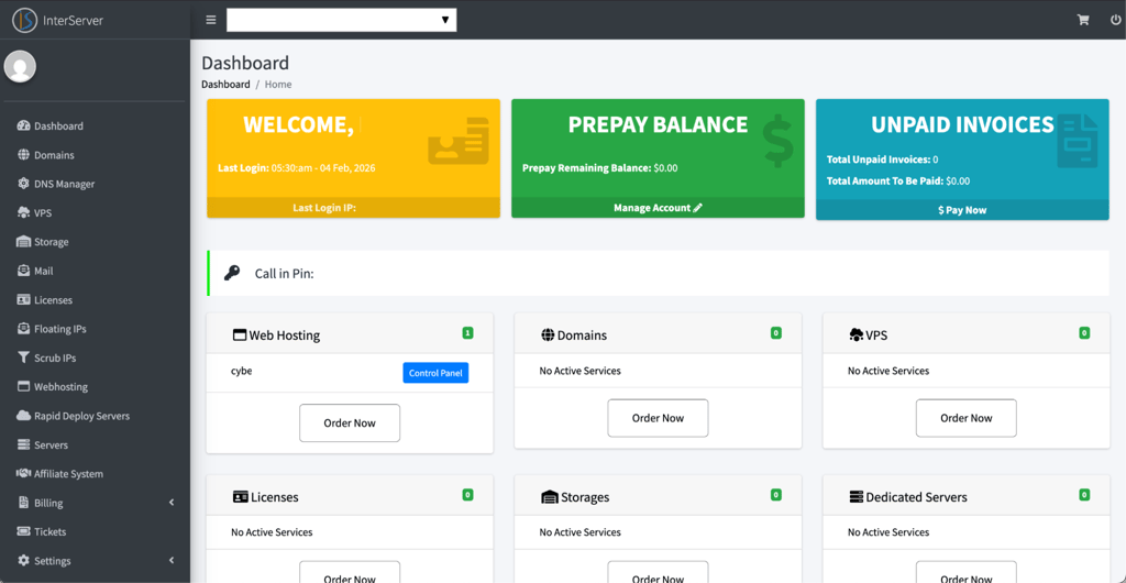 interserver-dashboard