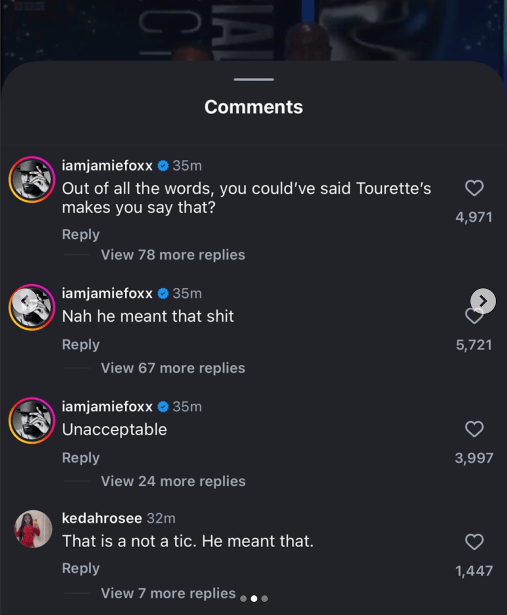 jamie foxx comments