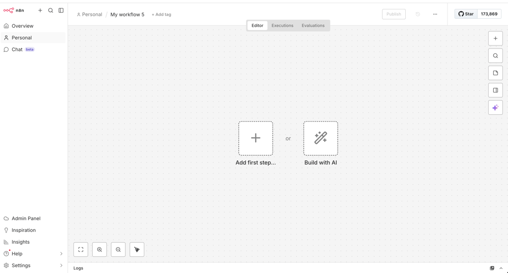 Onboarding screen on n8n