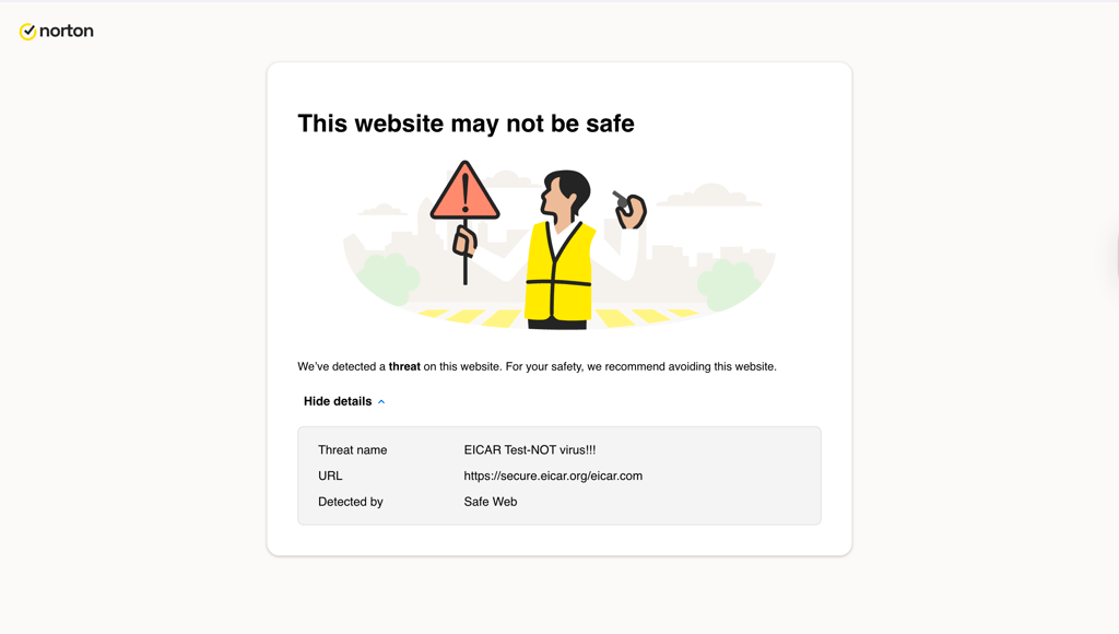 norton-eicar-safe-web