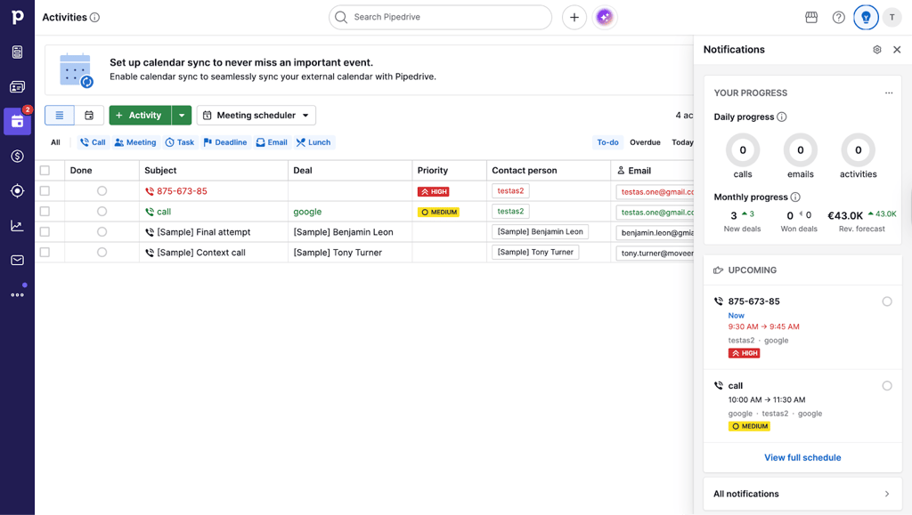 Pipedrive guidance features