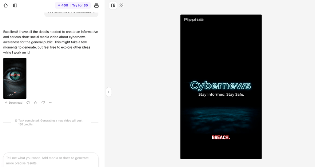 Creating a short video about Cybernews for social media