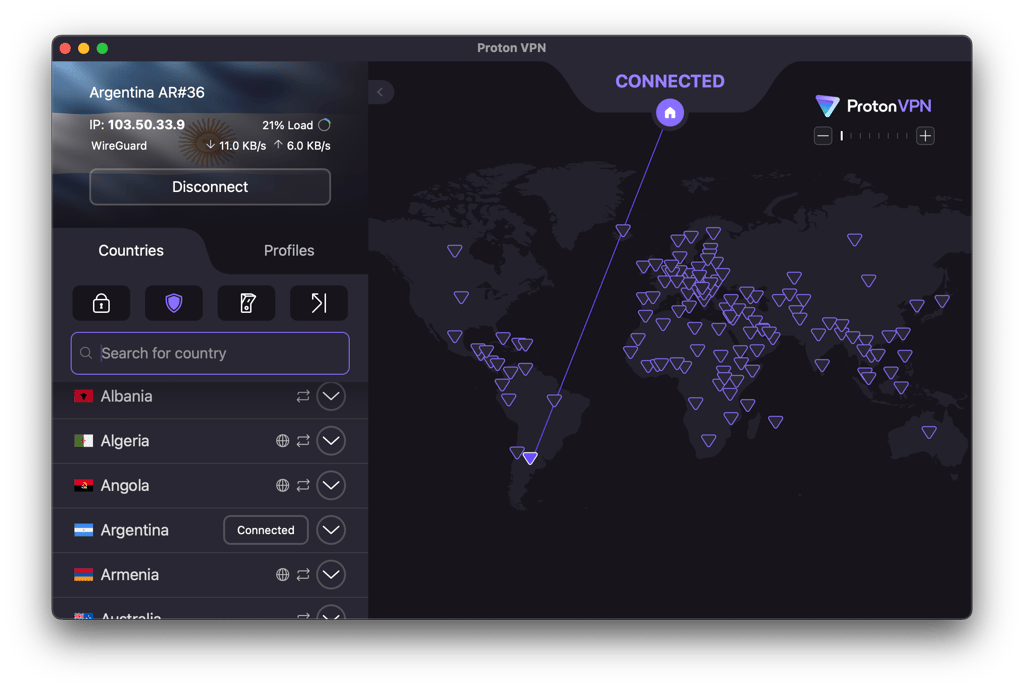 protonvpn-argentina