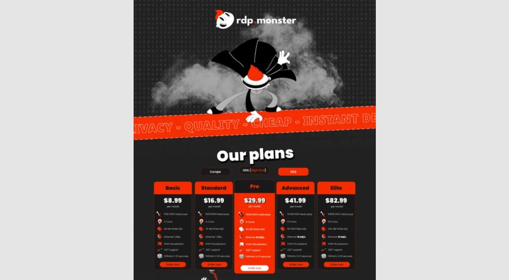RDP.monster bulletproof hosting