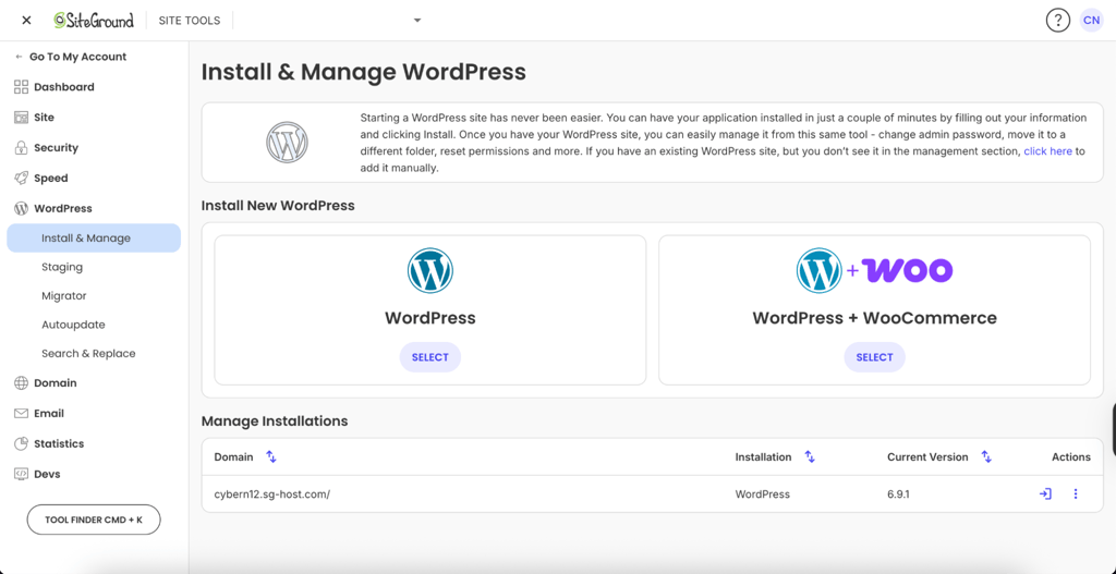siteground-wpinstall