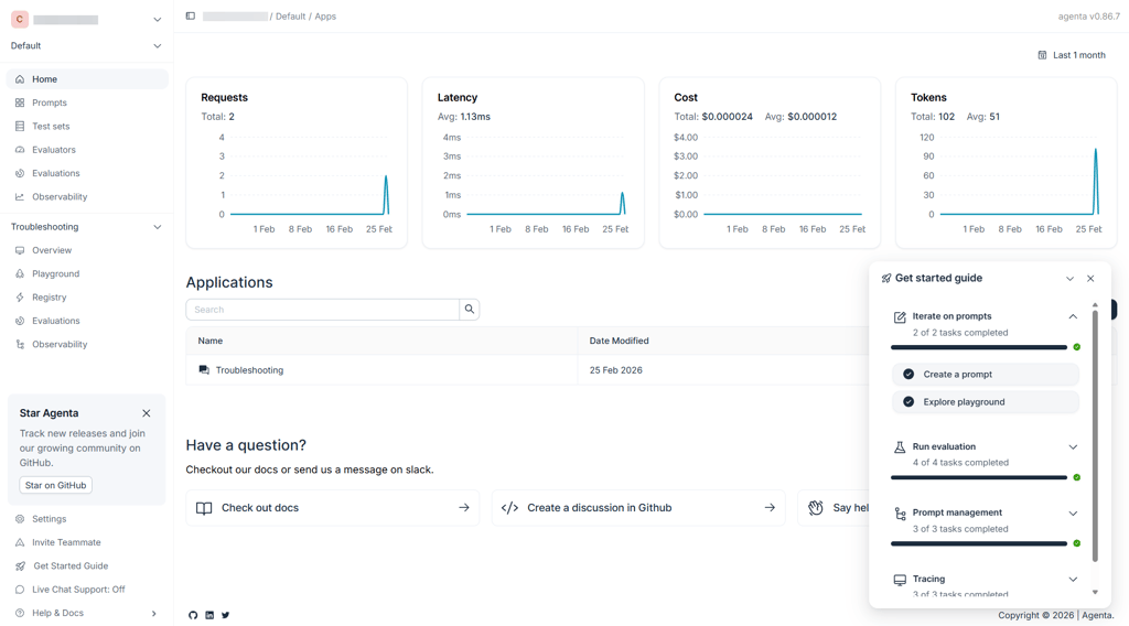 Agenta interface