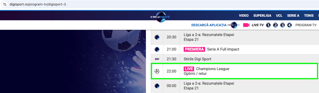 Bayern vs Atalanta, Champions League on Digi Sport 3