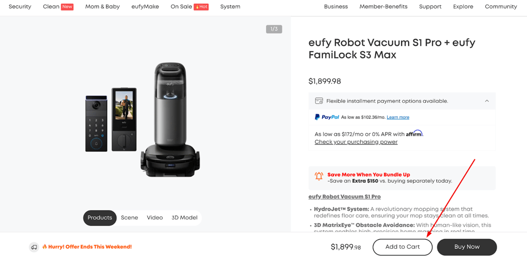 Eufy add to cart