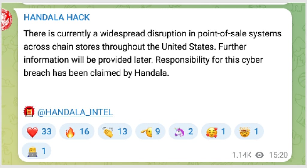 Handala Verifone claim resurfaces